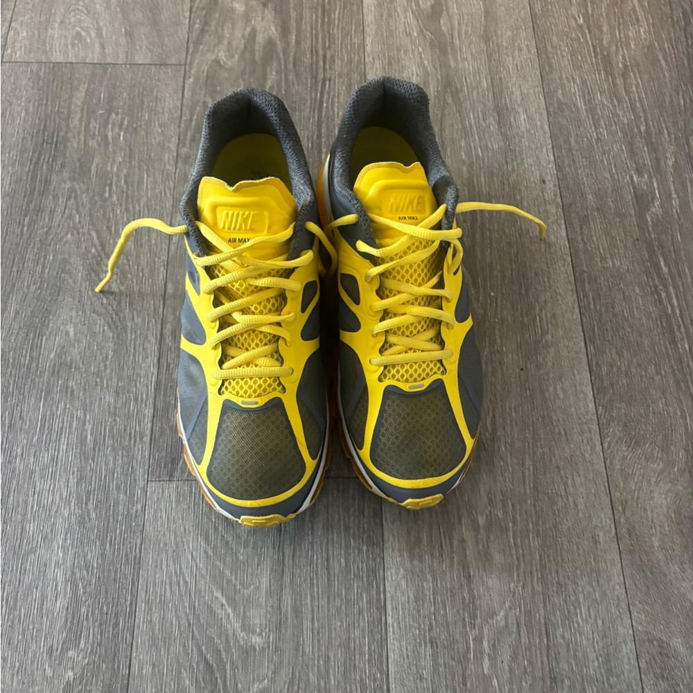 Nike Yellow and Gray Athletic Lace-Up Sneakers
